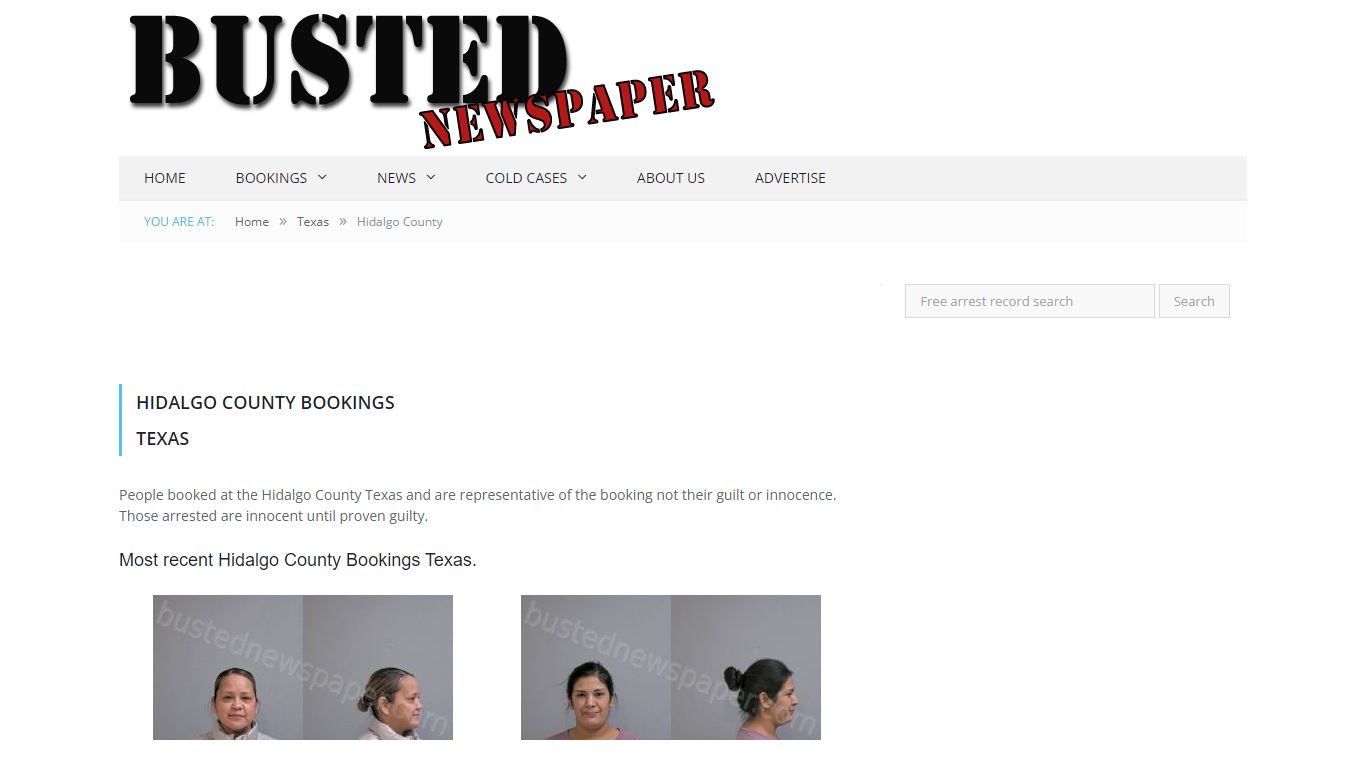Hidalgo County, TX Mugshots - BUSTEDNEWSPAPER.COM